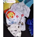 KIT CESTA BEBÉ CON COJÍN+ SET CUCHARA Y TENEDOR PARA SU PRIMERA COMIDA